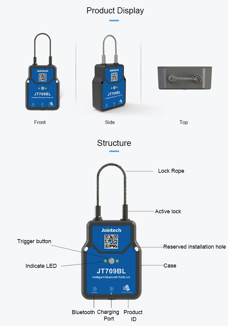 Jiontech GPS Padlock Tracker Tracking Systems Electronic Tracking Seal for Containers and Trucks